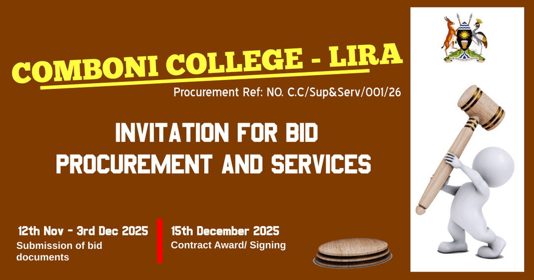 Comboni College-Lira Invites Bids for Supply and Provision of Goods and Services